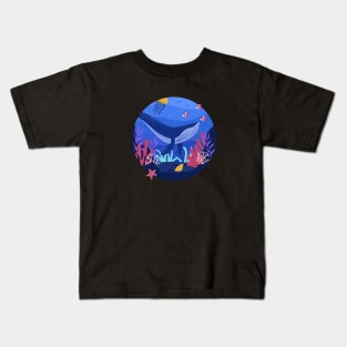 Whale in ocean Kids T-Shirt